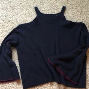 Bell sleeve Anthropologie cold shoulder sweater.